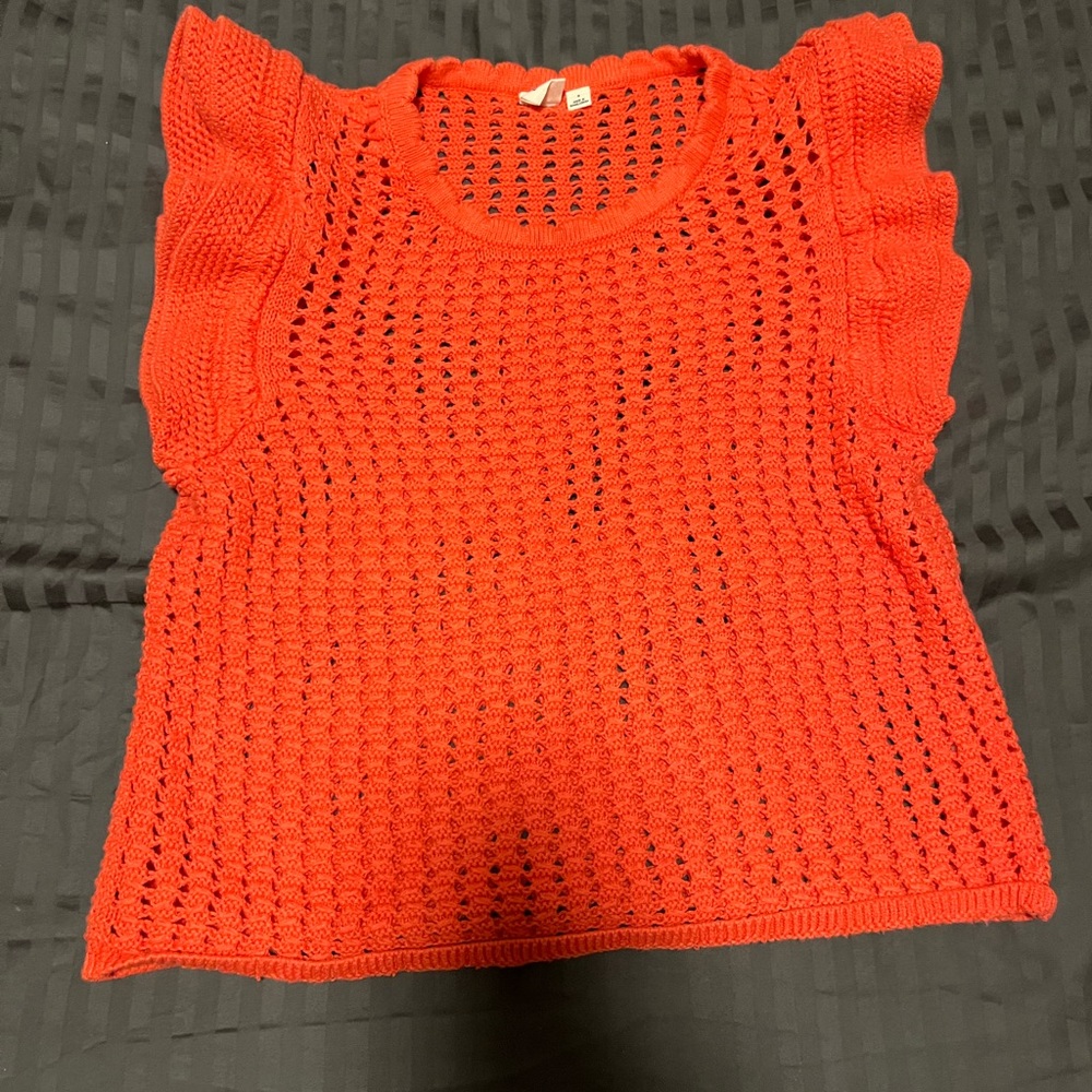 SOLD GAP 2 Piece Women’s Crochet Top and Pants Small and Medium Coral